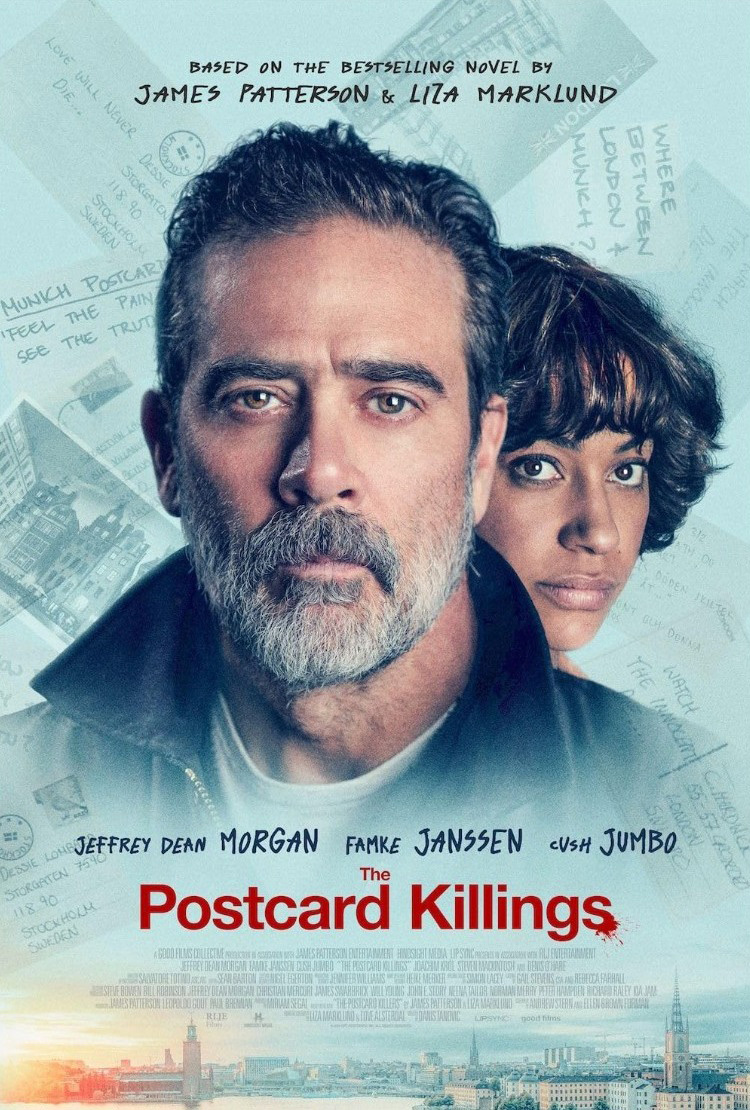 The Postcard Killings" is a crime thriller film based on the best-selling novel by James Patterson and Liza Marklund. The story follows Jacob Kanon, a New York detective played by Jeffrey Dean Morgan, who is devastated by the brutal murder of his daughter and son-in-law during their honeymoon in Europe. As he investigates, Jacob discovers a pattern of similar killings across Europe, each marked by the delivery of a postcard to a local journalist before the murders occur. The film follows Jacob's relentless pursuit of the killers, leading to a chilling game of cat and mouse.  Jeffrey Dean Morgan is well-known for his roles in a variety of popular films and television series. He gained widespread recognition for his role as Denny Duquette in the medical drama "Grey's Anatomy" and later as John Winchester in the fantasy-horror series "Supernatural." Morgan is perhaps best known for his portrayal of the ruthless antagonist Negan in the hit television series "The Walking Dead," a role that has earned him critical acclaim and a significant fan following. His performance in "The Postcard Killings" adds to his reputation for playing complex and intense characters.